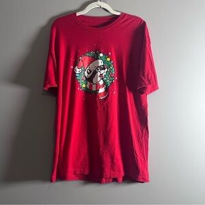 Buc-ees Shirt XL Christmas T Shirt Never Calm Always Bright Unisex Red